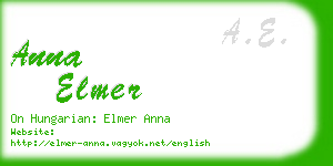 anna elmer business card